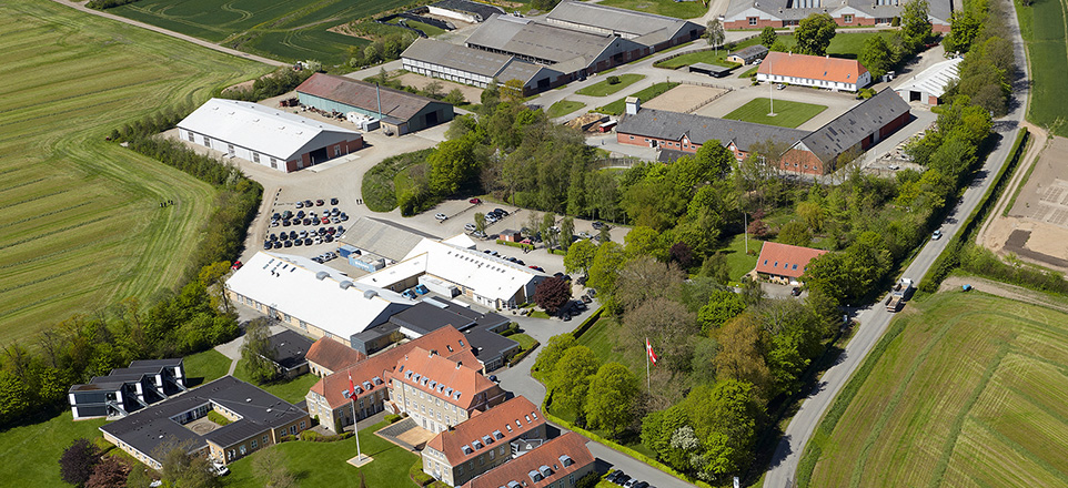 Das Gelände der Gråsten Landbrugsskole von oben