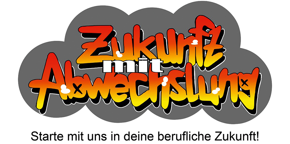 Schriftzug Zukunft mit Abwechslung