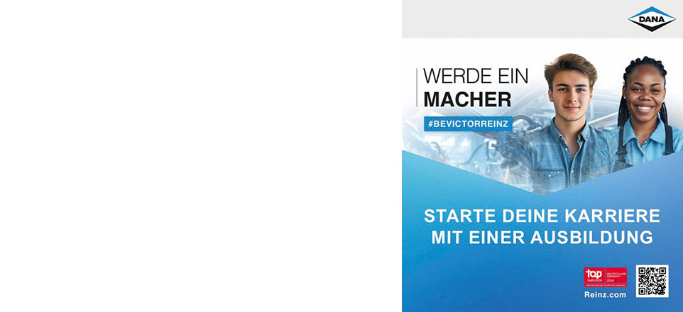 Zwei junge lächelnde Menschen in blauen Hemden, Bildaufschrift: Starte deine Karriere mit deiner Ausbildung