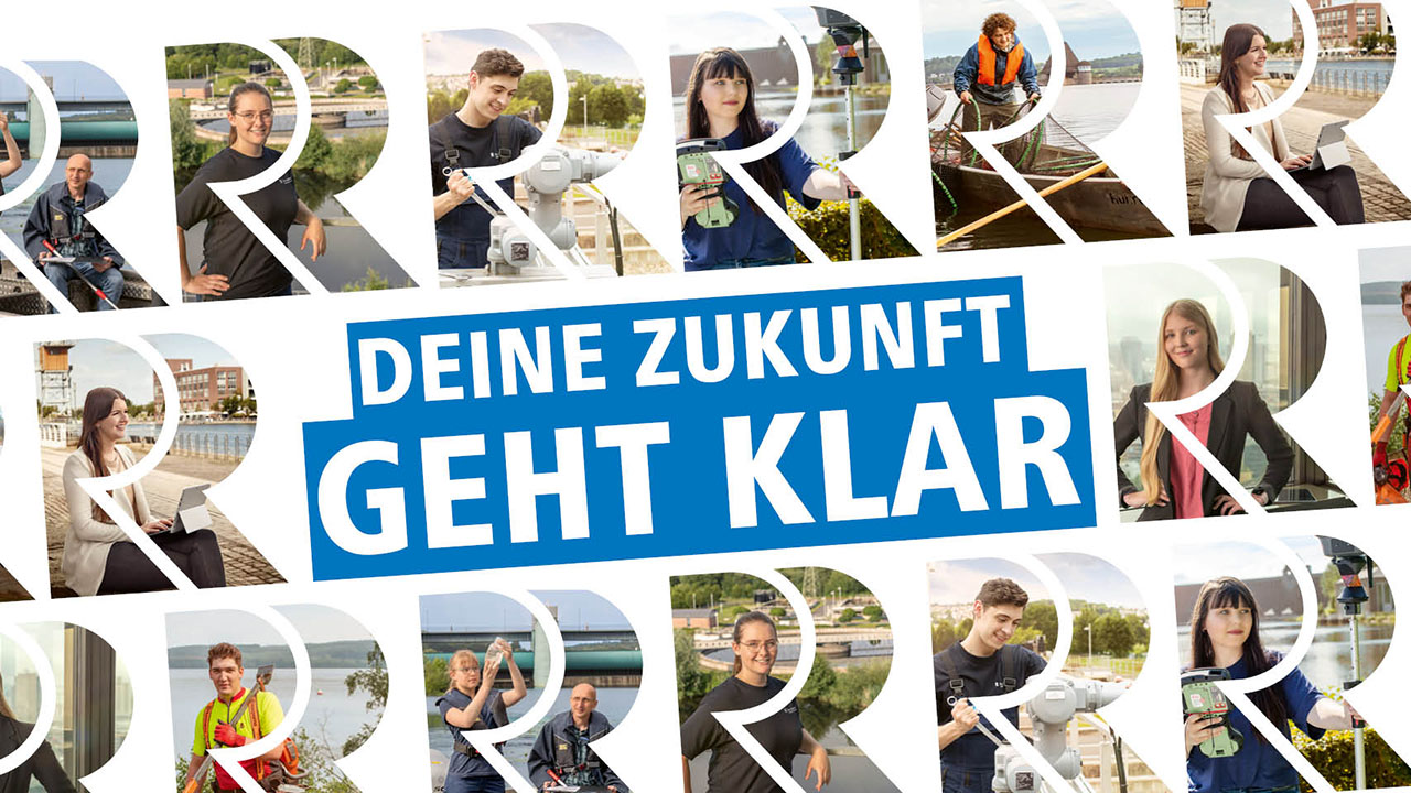 Ausbildungskampagne Ruhrverband, Bildaufschrift: Deine Zukunft geht klar