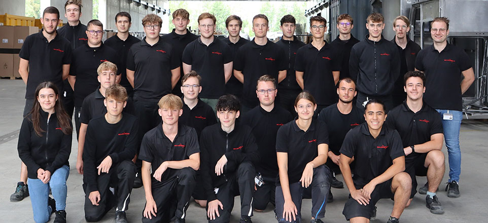 Gruppenfoto der Auszubildenden der Schmidbaur Unternehmensgruppe
