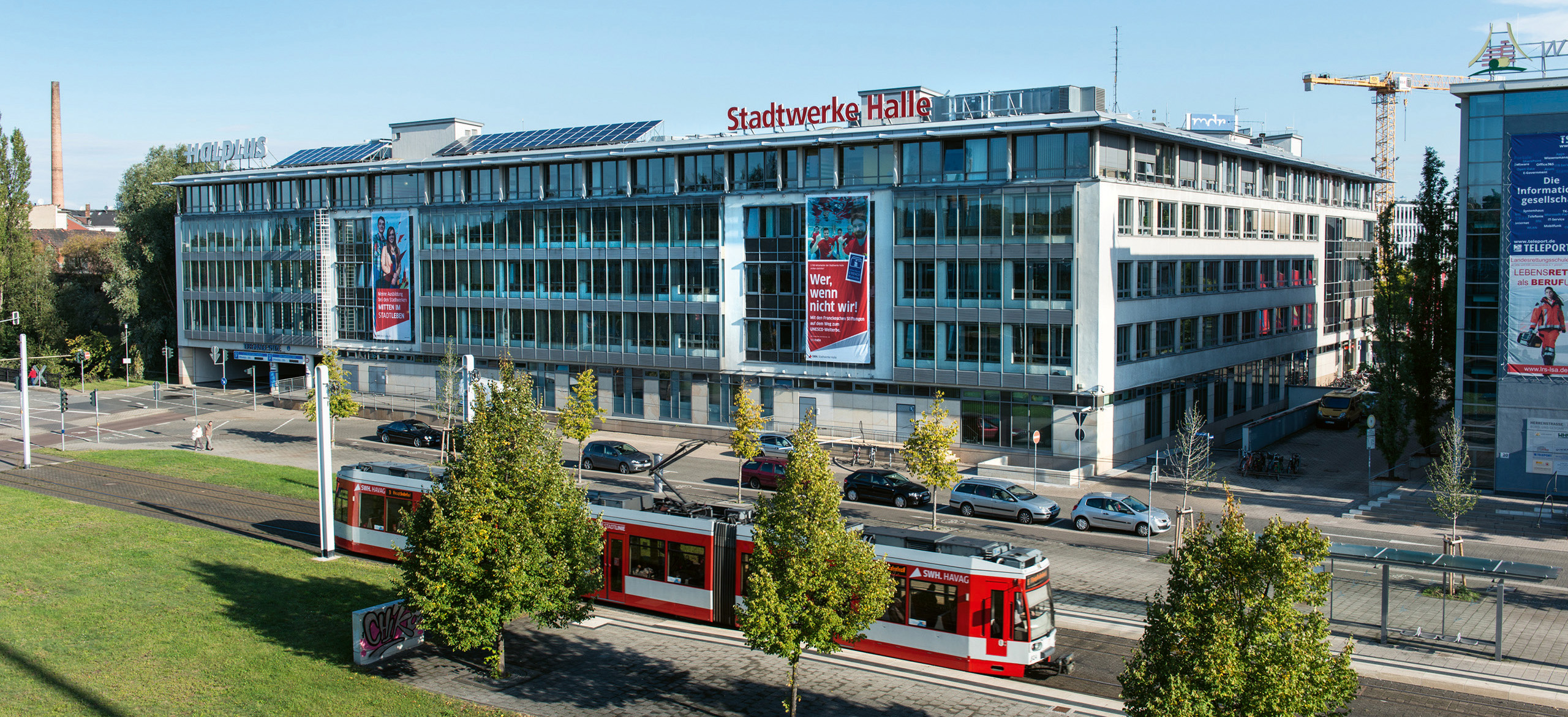 Firmengebäudeansicht Stadtwerke Halle