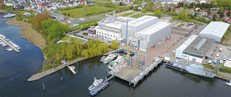 Luftaufnahme der TAMSEN MARITIM GmbH.