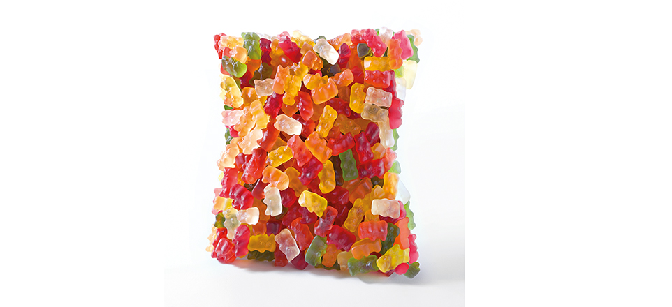 Große Tüte mit Gummibärchen